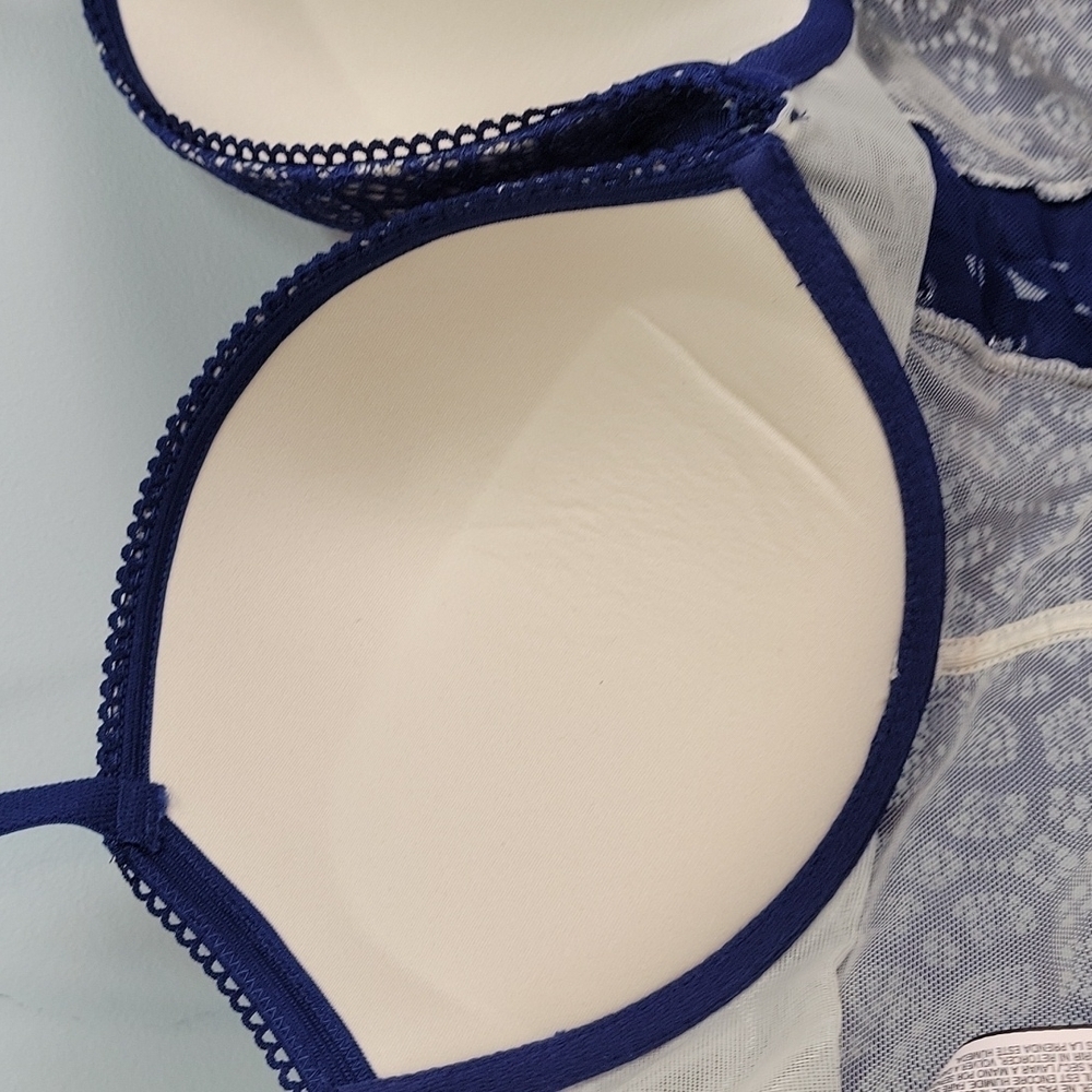 Victoria's Secret navy blue lace Corset Bra - Picture 4 of 10